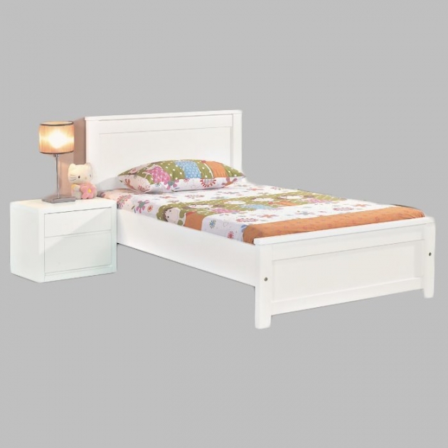 全新出清純白色3.5尺實木床架 單人組合式床架床組 1
