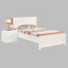 全新出清純白色3.5尺實木床架 單人組合式床架床組