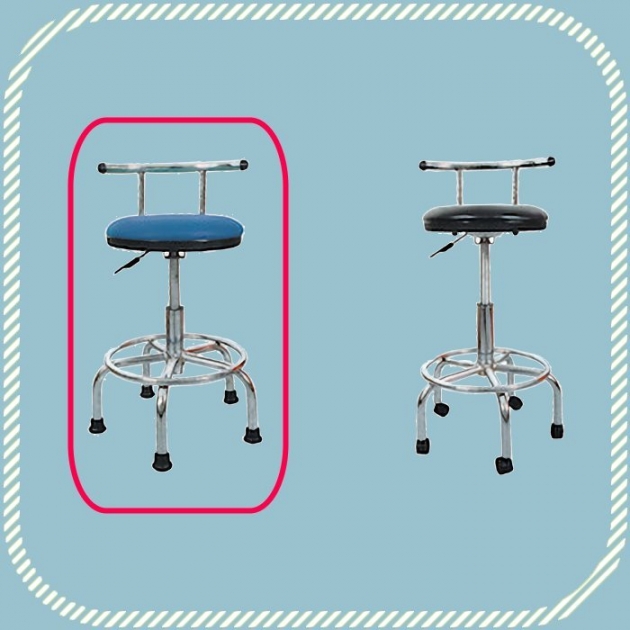 新品出清藍色固定腳氣壓椅 工作椅 洽談會客接待椅 1
