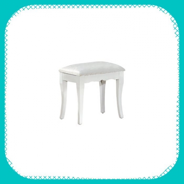 新品出清純白色45公分化妝椅 梳妝椅 單人椅 矮凳 鏡台椅 1