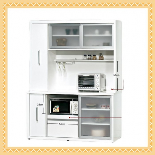 新品出清純白色鋁框推門餐櫃組 碗盤收納儲物櫃 置物櫃 1