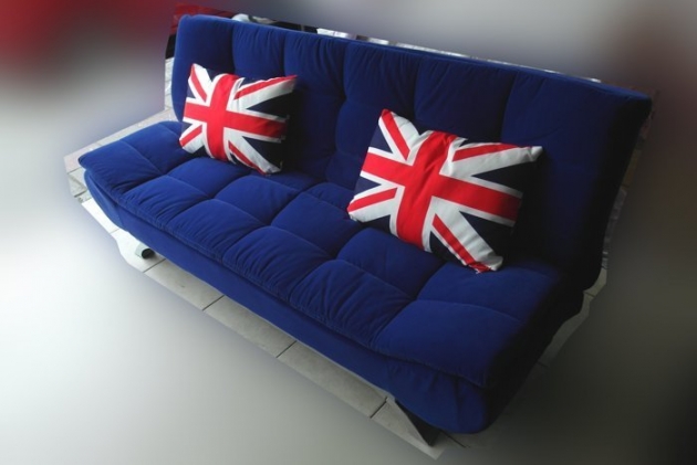 限量新品英國旗藍色布沙發床折疊床午睡椅懶人椅休閒沙發 3