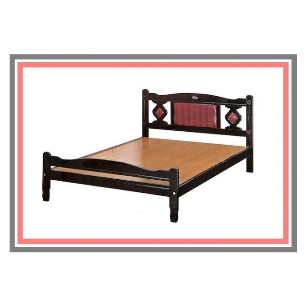 新品出清古典紅色5*6實木床架 5尺雙人床組床台 1