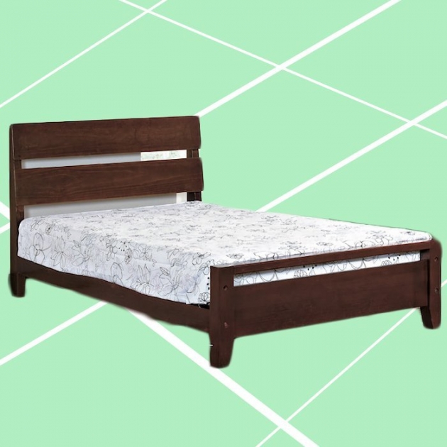 新品出清極簡胡桃色3.5尺單人床架 組合式實木床台 1