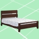 新品出清極簡胡桃色3.5尺單人床架 組合式實木床台
