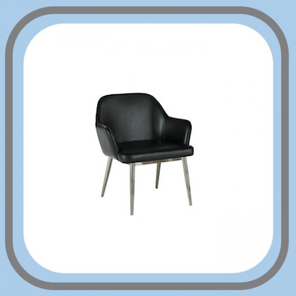 新品出清現代設計款黑色單人餐椅 洽談會客休閒椅吃飯寫字椅