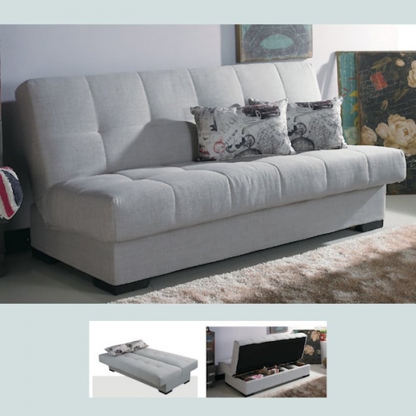 新品出清復刻版灰色188公分置物功能沙發床 兩用沙發 休閒沙發 套房沙發 會客沙發 接待沙發