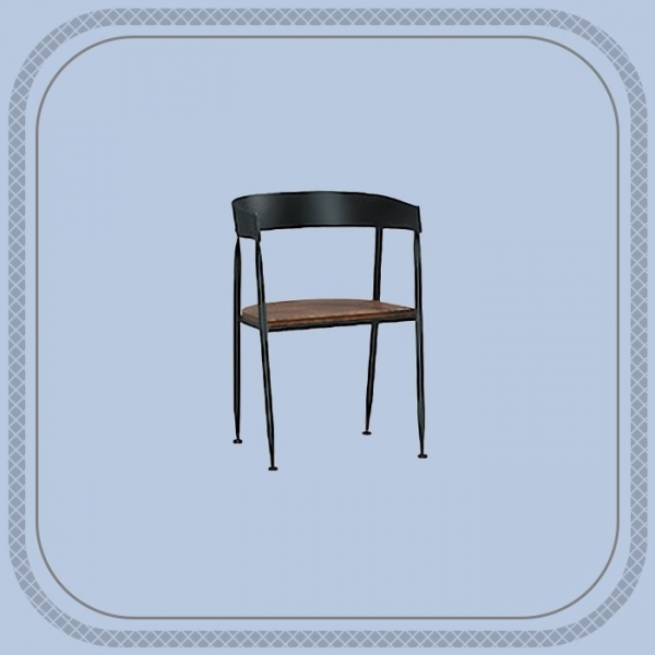 新品出清LOFT風黑色鐵餐椅 吃飯會客接待洽談椅