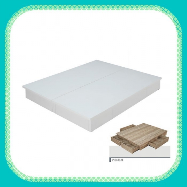 新品出清純白色5尺雙人標準6分板收納床底 5*6床箱床台