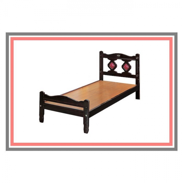 新品出清古典紅3尺單人實木床架 單人床組床台