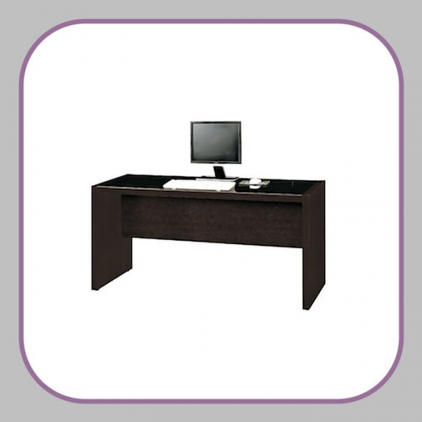 新品出清胡桃色5尺強化玻璃面電腦桌 工作桌 寫字桌 辦公桌 閱讀桌 置物桌