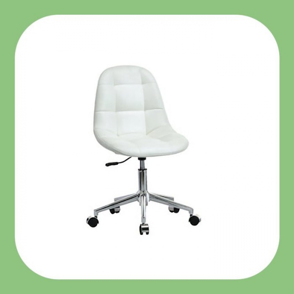 工廠出清純白色菱格造型油壓電腦椅 職員椅 會議椅 等候椅