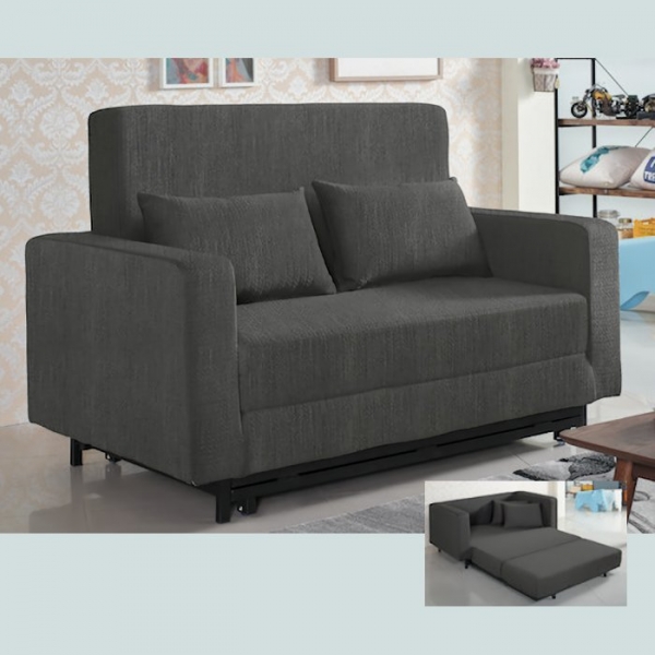 限量新品152公分黑色功能沙發床 兩用沙發 客廳沙發 休閒沙發 雙人沙發 接待沙發 會客沙發