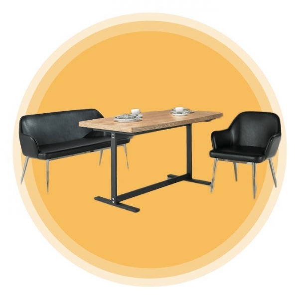 新品出清設計款一桌兩椅餐桌椅組 吃飯洽談桌會客接待桌