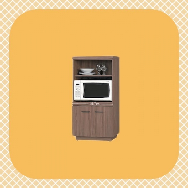 新品出清60公分柚木色電器櫃 廚房置物收納儲物櫃