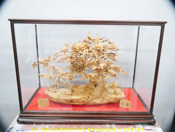 頂級老山檀香春之泉木雕藝術品 富貴年年實木擺件 原木藝品 木雕刻品