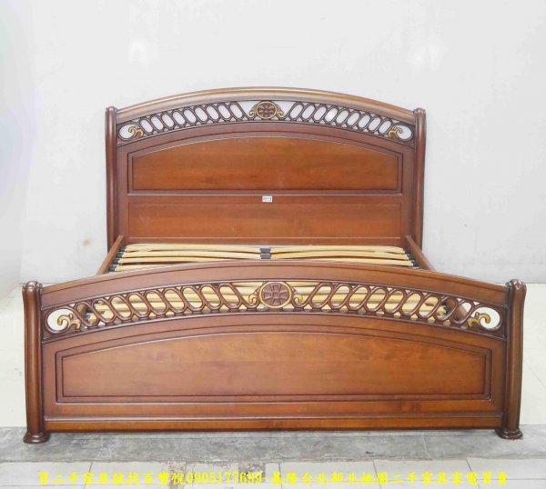 二手床架 二手床組 歐式古典標準雙人5尺床架雙人床台 雙人床底 雙人床組