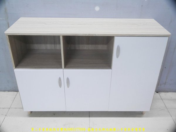 二手餐櫃 二手4尺餐櫃 白橡色120公分餐邊櫃 電器櫃 收納櫃 儲物櫃 矮櫃