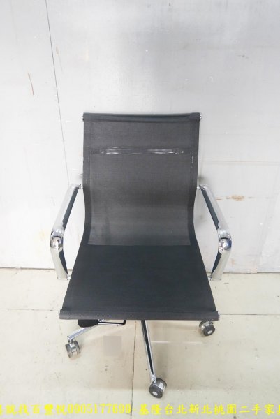二手黑色55公分網背辦公椅 工作椅  電腦椅 等候椅 接待椅 升降椅