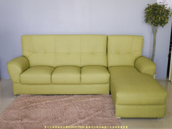 限量新品貓抓皮綠色250公分L型沙發 客廳沙發 辦公沙發 休閒沙發 民宿沙發