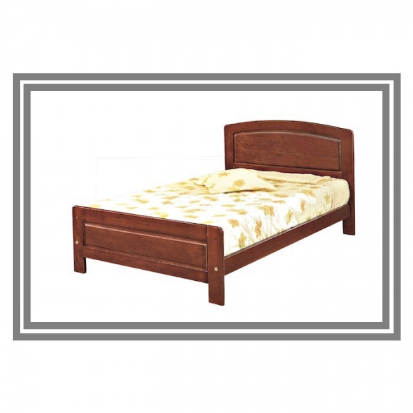 全新出清柚木色單人標準3.5尺實木床架 組合式床組床底