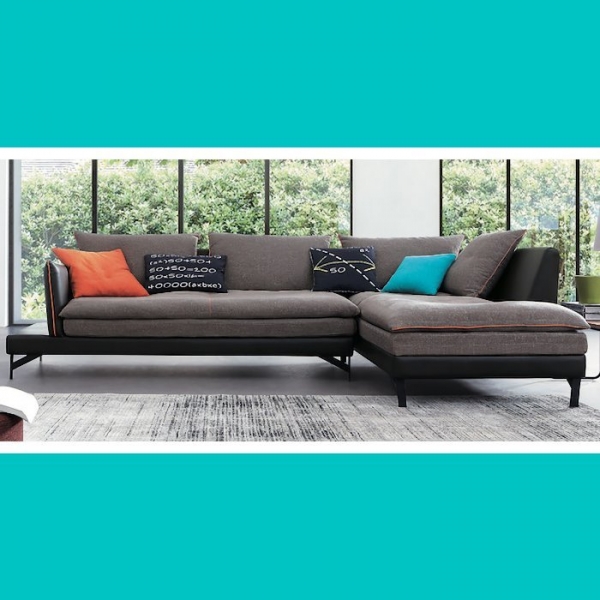 新品出清296公分咖啡色布質L型沙發 會客沙發 接待沙發 辦公室沙發 休閒沙發 客廳沙發