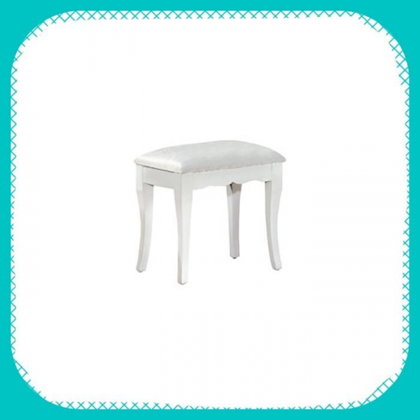 新品出清純白色45公分化妝椅 梳妝椅 單人椅 矮凳 鏡台椅