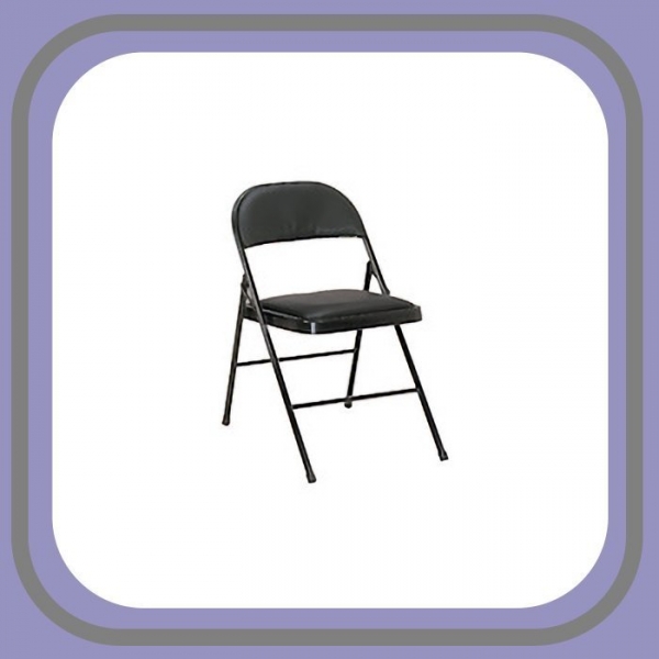 全新出清黑色皮面折合椅 學生椅吃飯椅折疊椅 洽談會客辦公椅