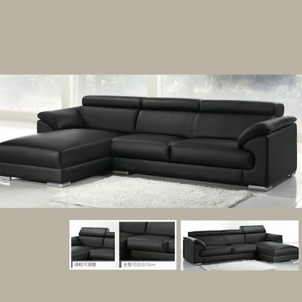 新品出清半牛皮黑色L型沙發 會客沙發 接待沙發 辦公室沙發 客廳沙發 等候沙發